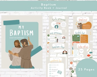 Baptism Prep Activity Workbook and Journal | For 8-Year-old Kids | Primary printable | Baptism Gift | Baptism Preview | Latter-Day Saint LDS