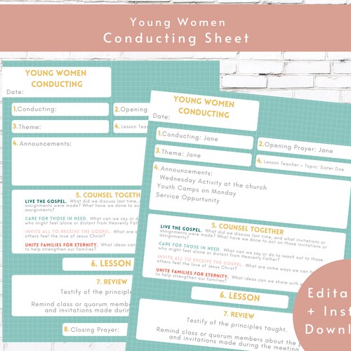 LDS Young Women Spotlight Printable Instant Download LDS - Etsy