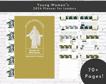 2024 Planner for Young Women Leaders | 2024 Come Follow Me Book of Mormon Theme | YW Printable Binder for Presidency | LDS Latter-Day Saint