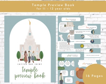 Latter-Day Saint Temple Preview Activity Book | Temple and Priesthood Prep Youth 11-12 Year-Olds | New Young Women Young Men Preparation