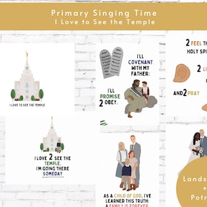 I Love to See The Temple | Singing Time Flip Chart | Primary Come Follow Me 2023 | Song Helps