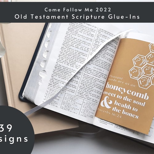 Printable Old Testament Bible Verse Scripture Glue-ins 2022 - Etsy
