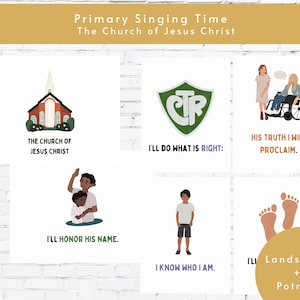 The Church of Jesus Christ Singing Time October 2023 Come Follow Me | Song Flip Chart | Song Chart for Children | Primary Song Lesson Help