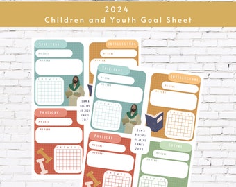 2024 Children and Youth Program Goal Sheet | LDS Latter-Day Saint Goal Tracker Printable | Instant Digital Download | 2024 Primary