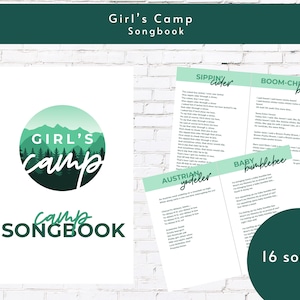 Girl&#39;s Camp Songbook | Printable Girl&#39;s Camp Songs for Young Women | Latter-Day Saint LDS YW Camp Booklet