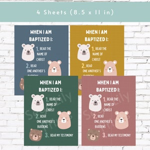 Baptism Printable | Baptism Bears | Baptismal Covenants | Primary ...