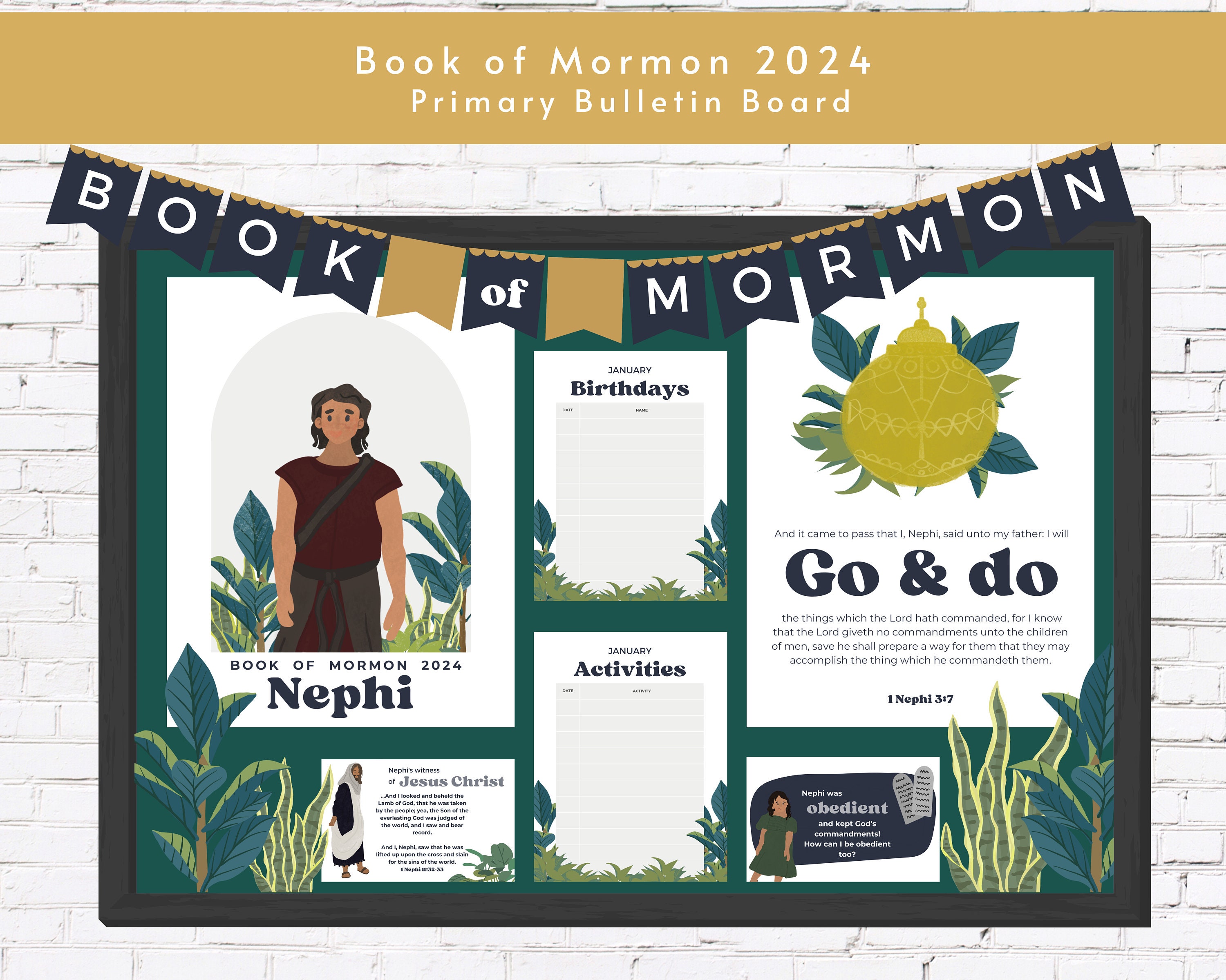 2024 Primary Bulletin Board Kit 2024 Primary Book of Mormon Decorations