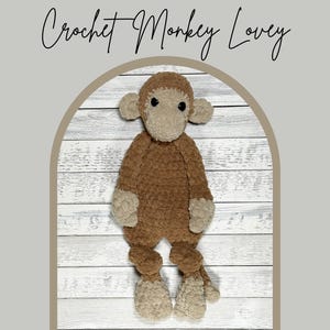 Crochet Monkey | Crochet Lovey | Handmade Gifts | Babyshower Gifts | Stuffed Animal