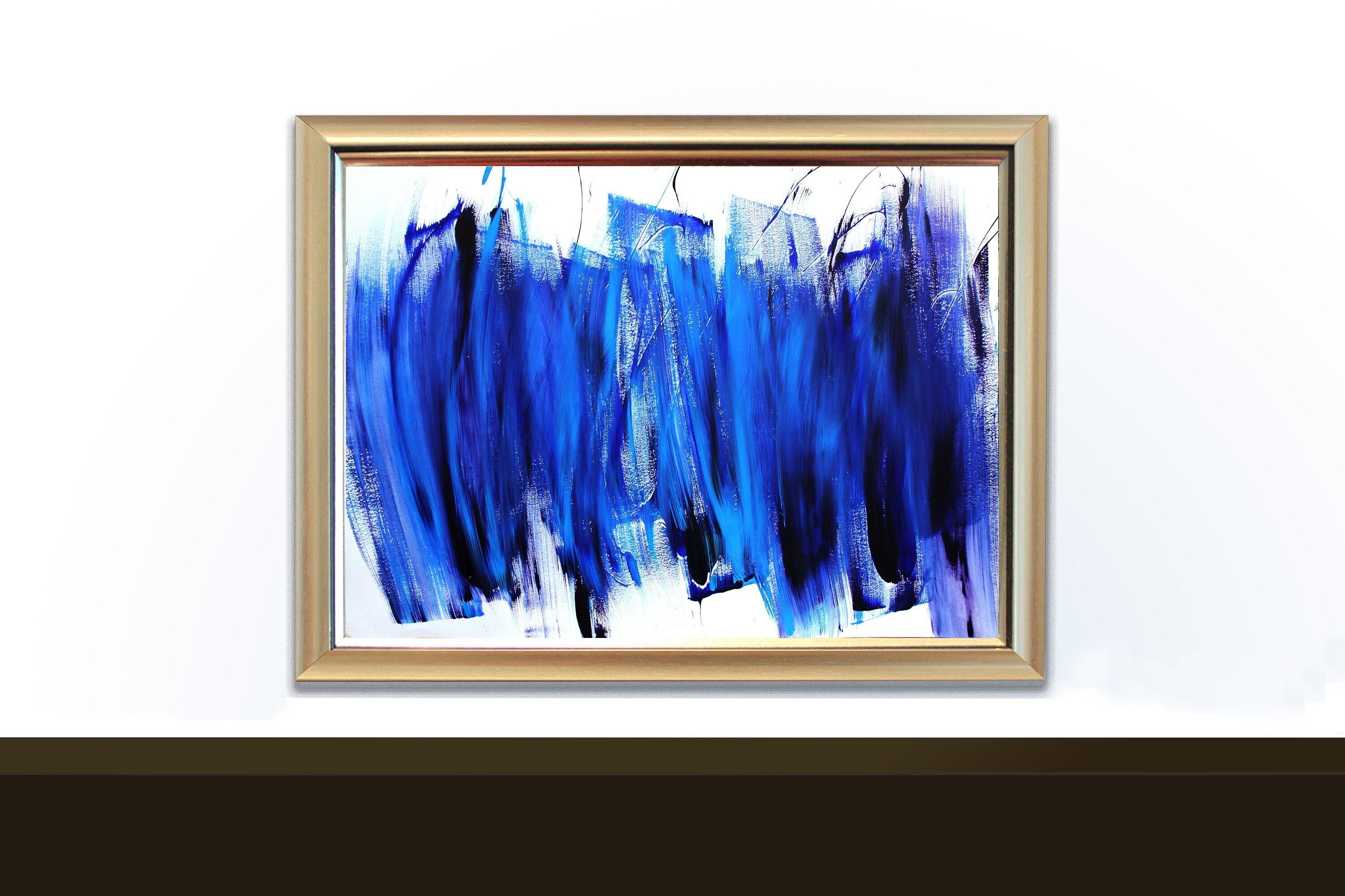 Printable Art Indigo Blue Wall Art Abstract Art Home Decor Etsy