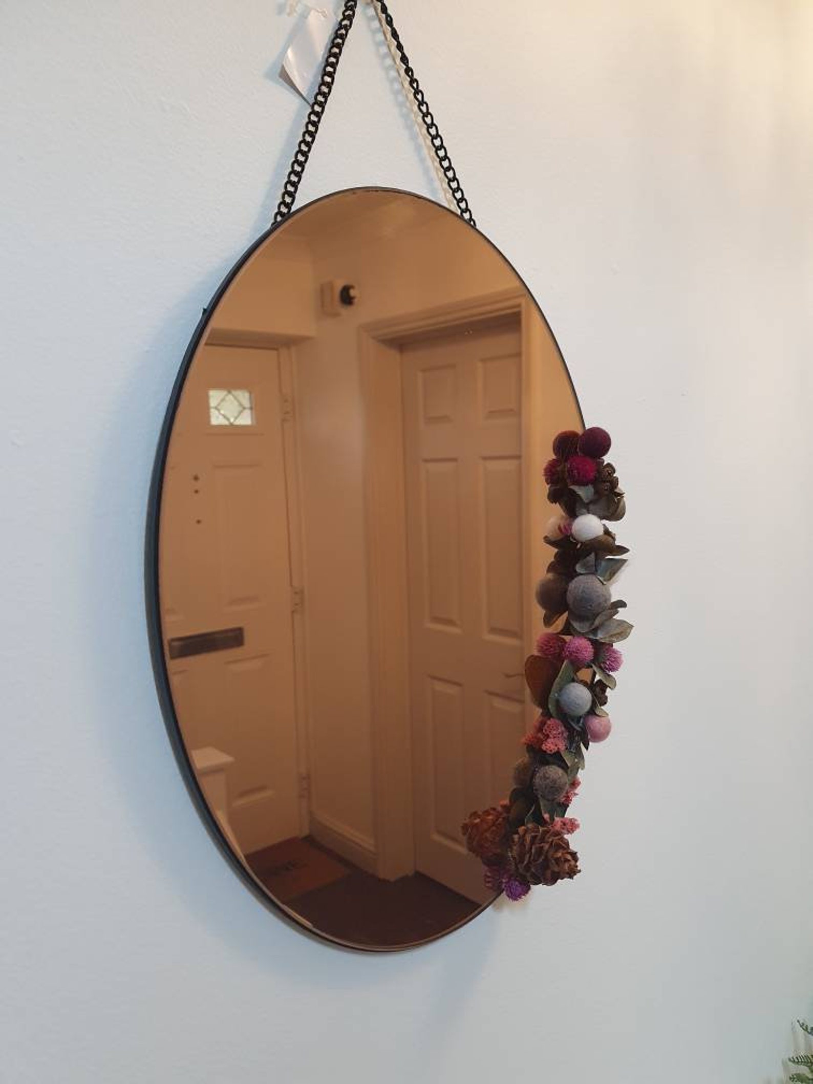 Bespoke Oval Hanging Mirror Etsy