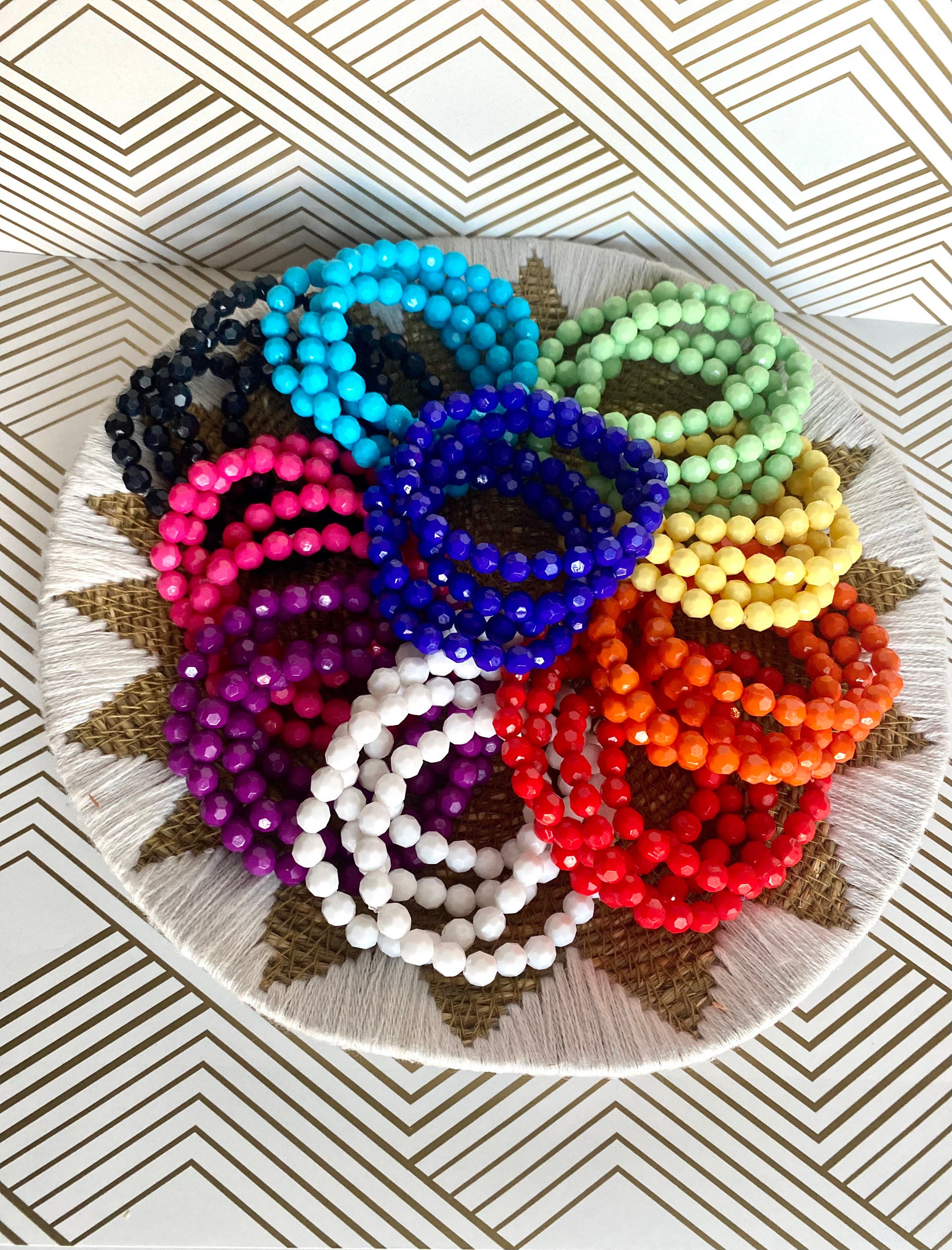 Beaded stretch outlet bracelets wholesale