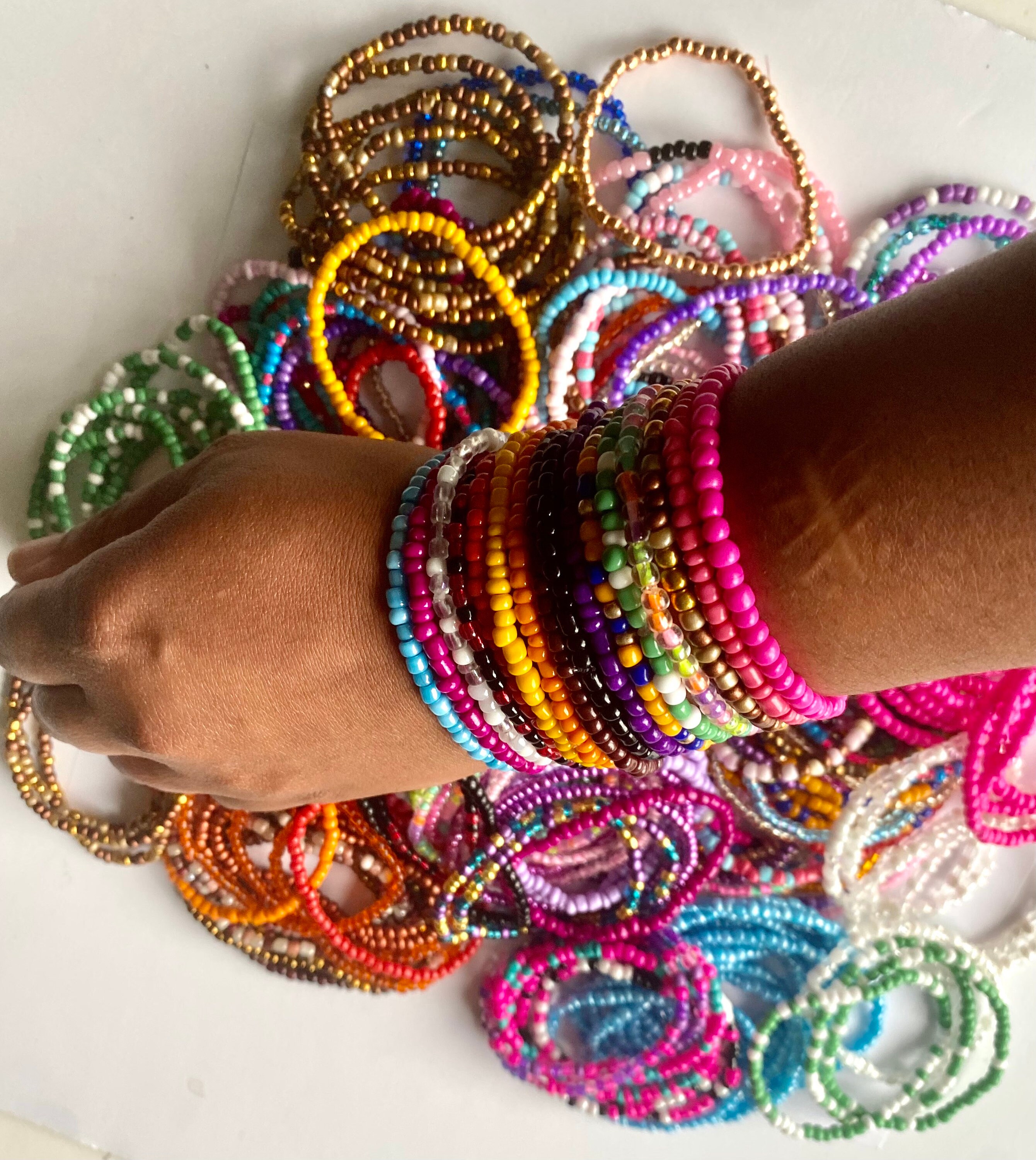 50 or 100 Bead Bracelets Bulk Bead Bracelets Seed Bead Etsy