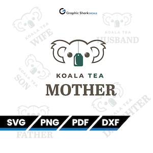 Koala tea svg | Koala svg bunde | Koala cut files for cricut | Mother&#39;s Day gift ideas | Make your own t shirt!