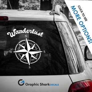Personalized Compass Sticker | Compass decals | Rose Compass Sticker | Wanderlust Sticker | Cool Stickers