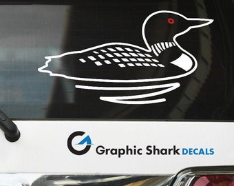 Creative Loon Decal | Golf Cart Decals | Loon Sticker | Canoe Decal | Kayak Decal | RV decals | Golf Gifts for Men