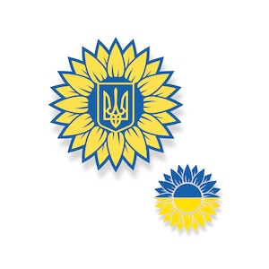 Ukraine Sunflower Decal | Ukrainian Flag | Ukraine Support | Peace in Ukraine