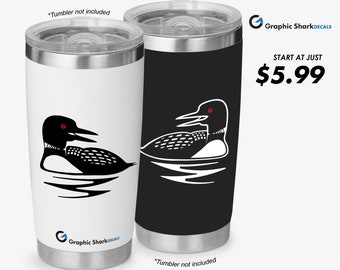 Common Loon Decal | Loon Sticker | Loon Mug | Canoe Decal | Kayak Decal