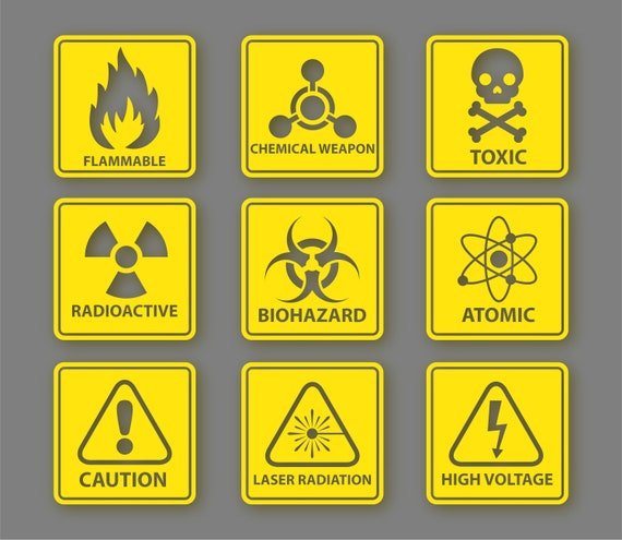 Biohazard Sticker Toxic Chemical Vinyl Decal Car Window Safety Caution Warning 