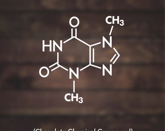 Naklejka z czekoladowym związkiem chemicznym | Naklejka dla nerda chemicznego