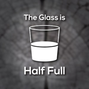 Glas halb voll Aufkleber | Glas halb leer Aufkleber | Aufkleber | Lustige Auto Aufkleber | Positiv Abziehbild | Optimist Aufkleber | Pessimist-Abziehbild