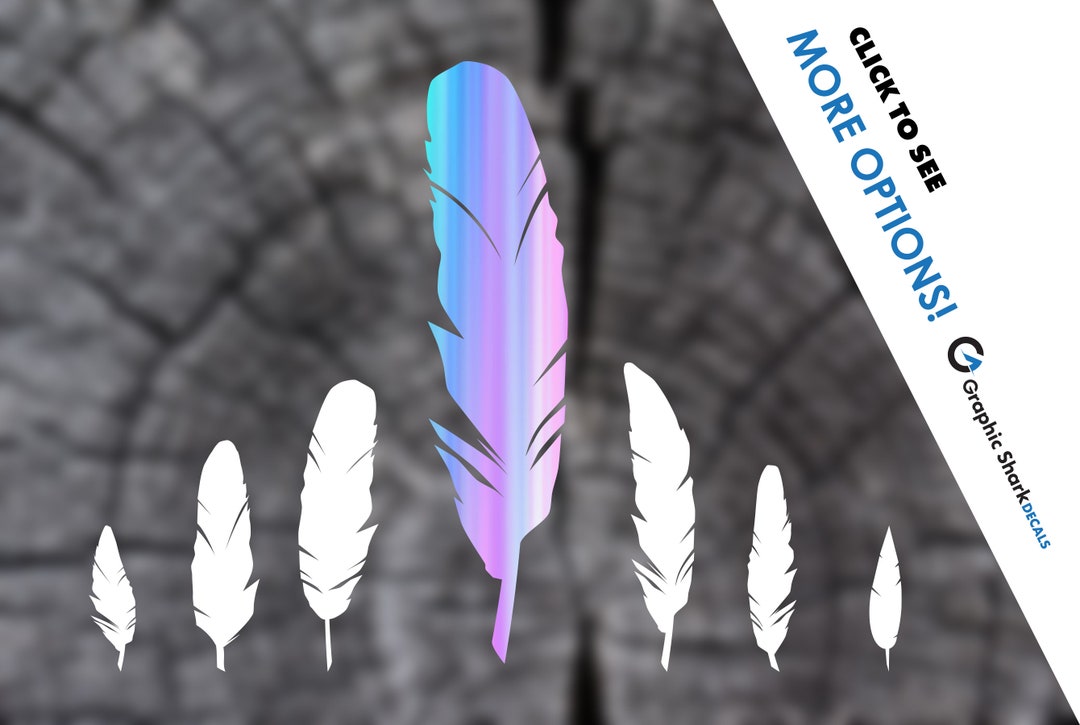 Feather Car Decal Vinyl Decal Laptop Sticker Girl Car Decals for Women