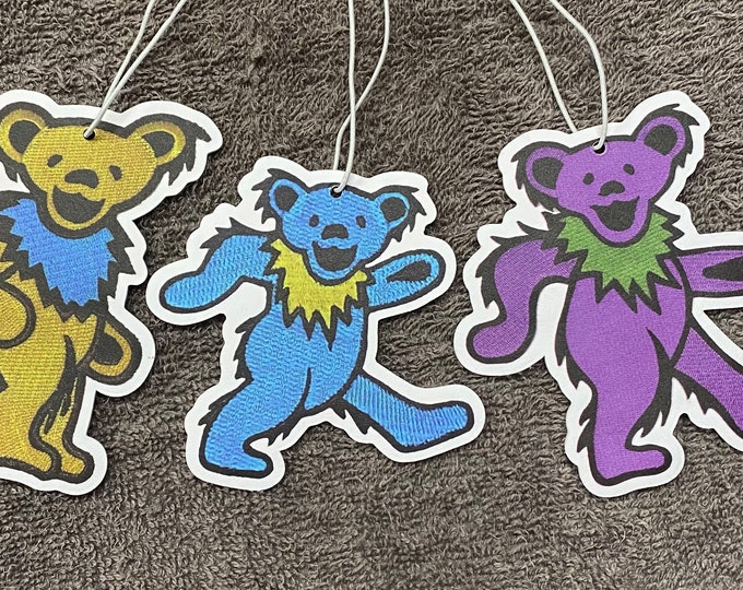 Grateful Dead Air Fresheners set of 3 Dancing Bears Etsy