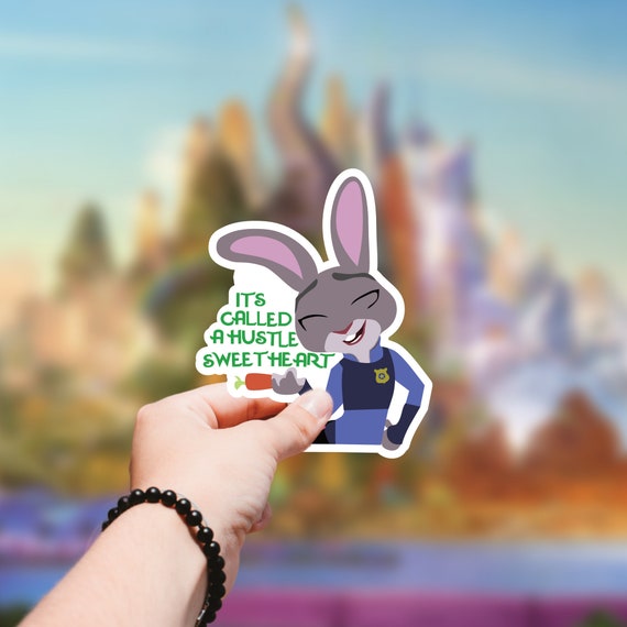 judy hopps zootopia zootropolis vinyl sticker weatherproof etsy