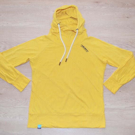 Naketano Damen Gelb Schal Hoodie Bravenew Wort Grosse L Etsy
