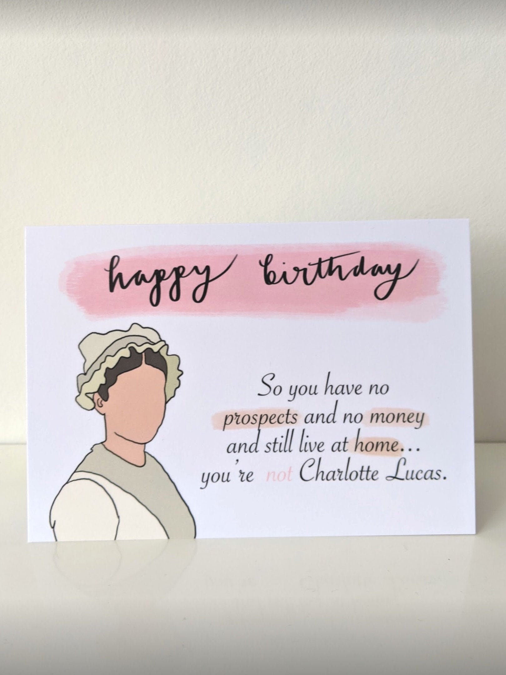 Pride and prejudice inspired a6 birthday card with envelope Etsy