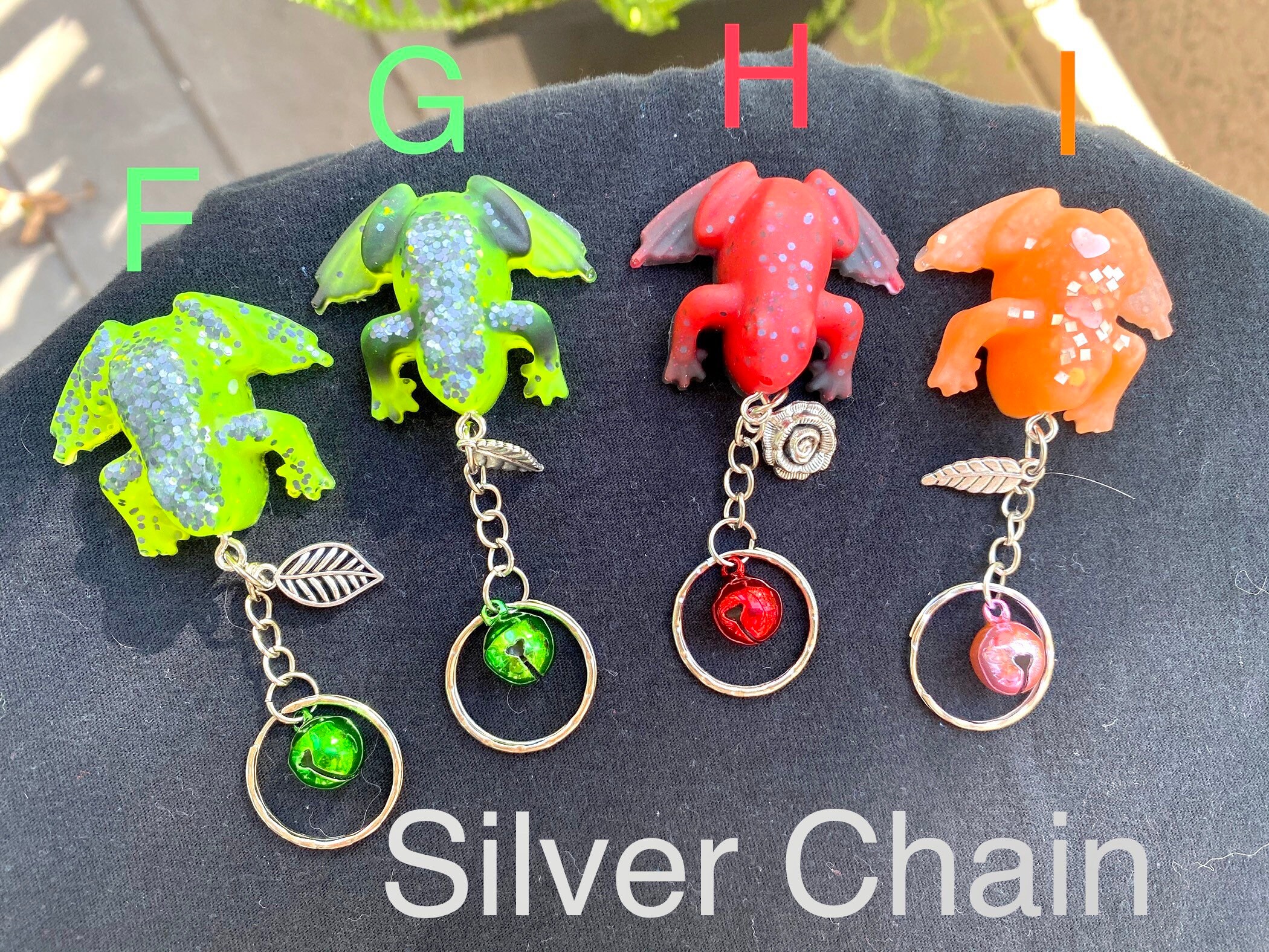 Colorful Resin Frog Keychains Etsy