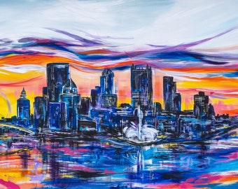 Vivacious City Giclee Art Print