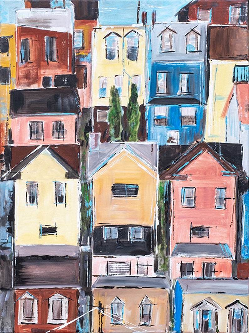 Pittsburgh Row Houses Print image 1