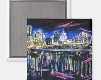Pittsburgh Bridge Colors Magnet