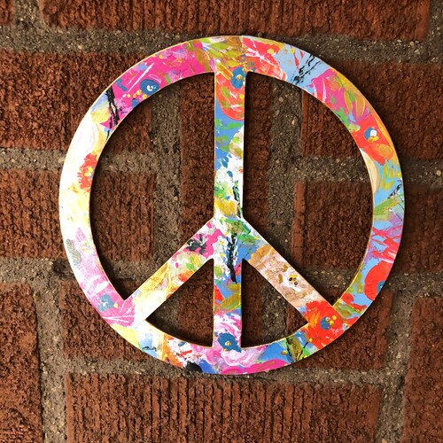 Peace Hand Sign Silhouette Wall Art Office Wall Art Cool Etsy