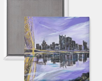 Pittsburgh Purple Sky Magnet