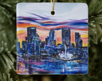 Vivacious City Ceramic Ornament