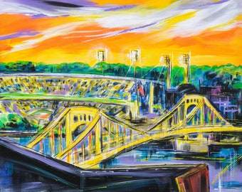 Sunset over PNC Park Giclee Art Print