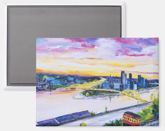 Pittsburgh Incline over the City Magnet