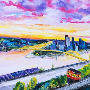 Incline over the City Giclee Art Print