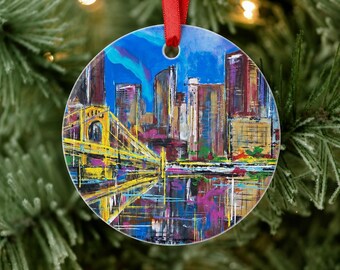 3.5" Pittsburgh Vibes Aluminum Ornament