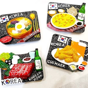 Korean Food Fridge Magnet - Refrigerator Decoration