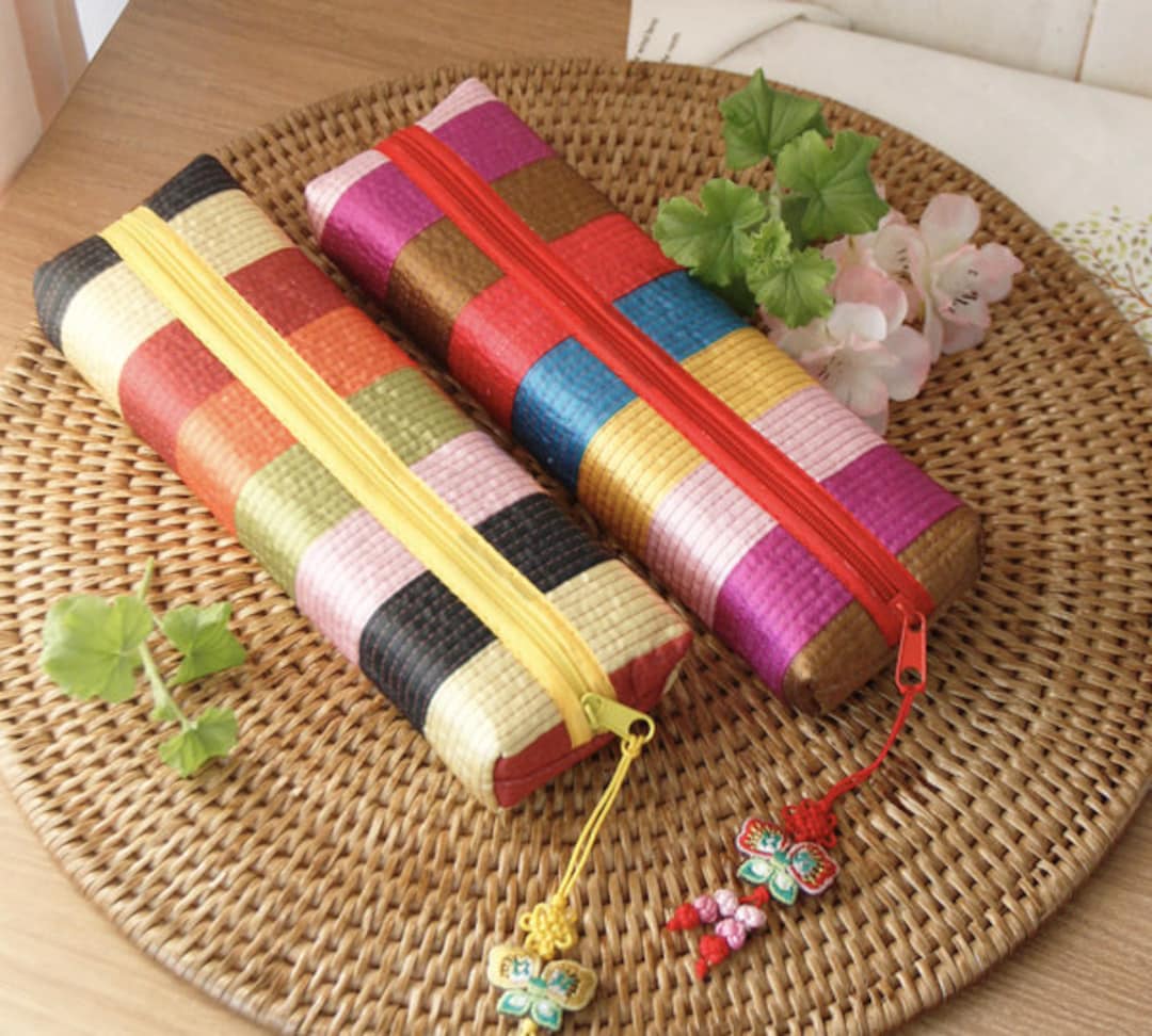 Korean Traditional Quilted Pencil Case - Etsy, image size:1080x972