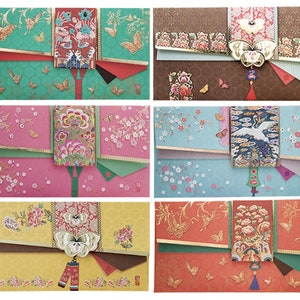 Sobre de diseño tradicional coreano + papel