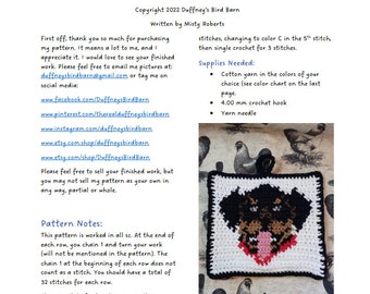 Rottweiler Potholder Crochet Pattern