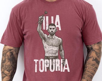 Ilia Topuria Shirt, UFC Champ Tee, Ilia Topuria Fan T Shirt, Spanish Georgian UFC Shirt, Fight Night Gift for MMA Fans