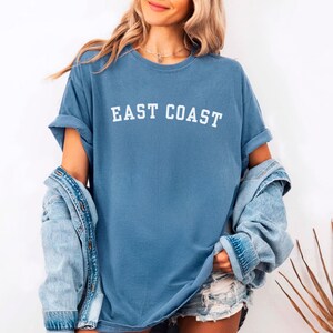 East Coast Comfort Colors T-Shirt | Coastal Graphic Tee | Preppy New England Shirt | Unisex Summer Outfit | Coastal Lifestyle Apparel