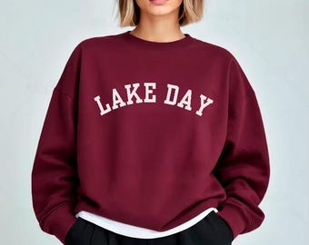 Lake Day Sweatshirt | Cozy Lake Life Crewneck | Boating Pullover | Summer Weekend Sweatshirt | Outdoor Lover Gift