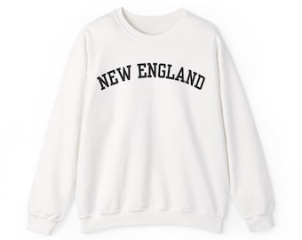 NEW ENGLAND Sweatshirt • Collegiate Crewneck • Coastal New England Apparel • Cozy Unisex Sweater • New England Gift & Travel Souvenir