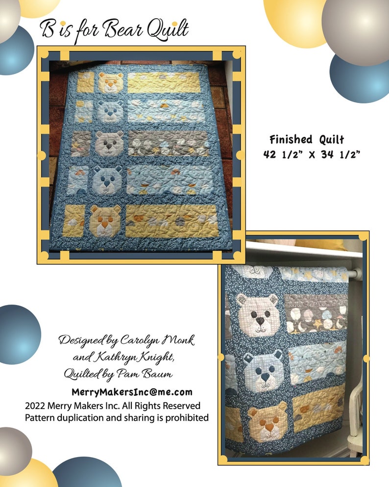 Baby Bear Quilt Pattern Etsy