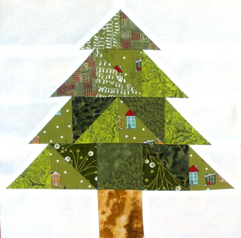 10.5 and 8.5 Pine Tree Block Pattern Pdf - Etsy